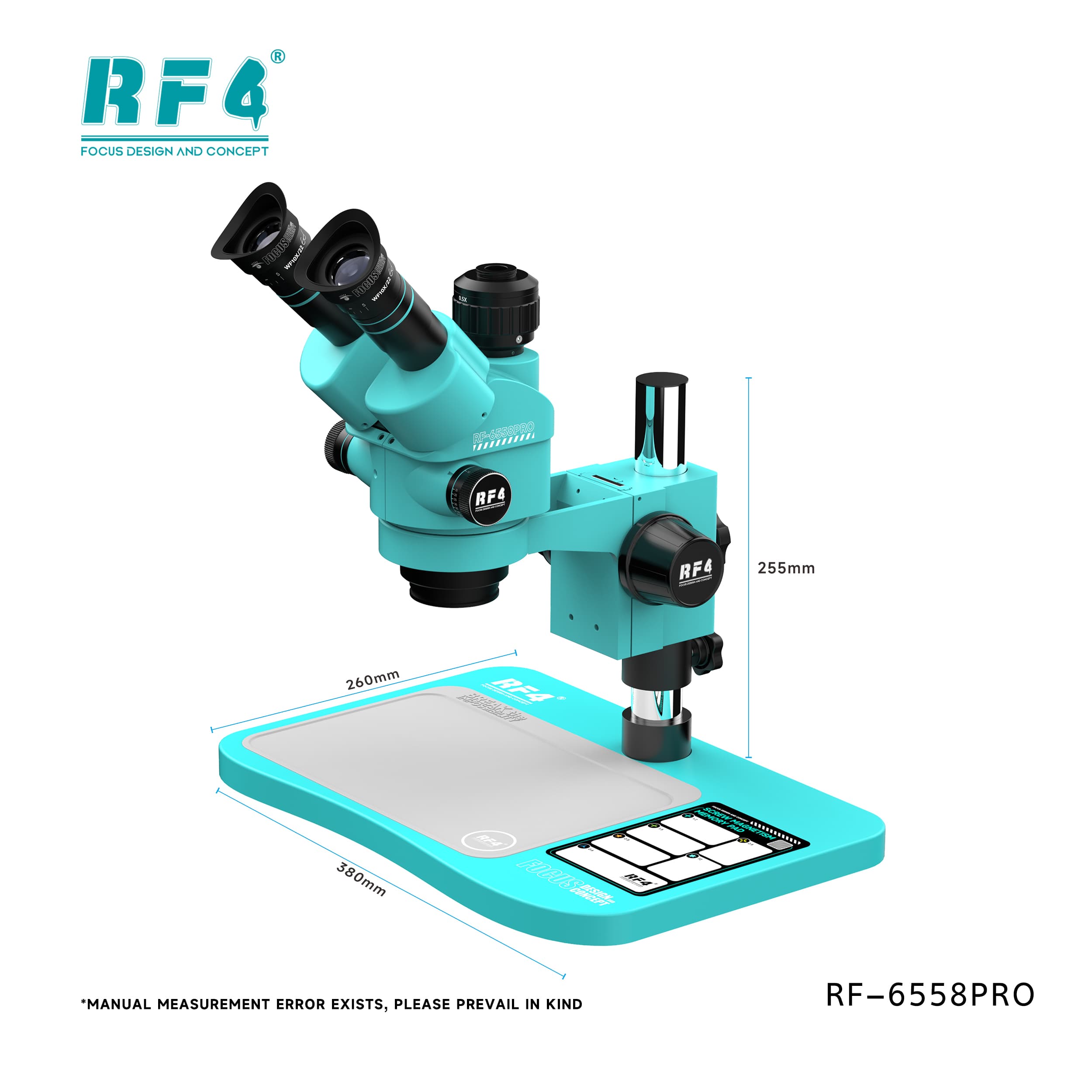 Microscópio Trinocular RF4 RF-6558PRO — detalhe