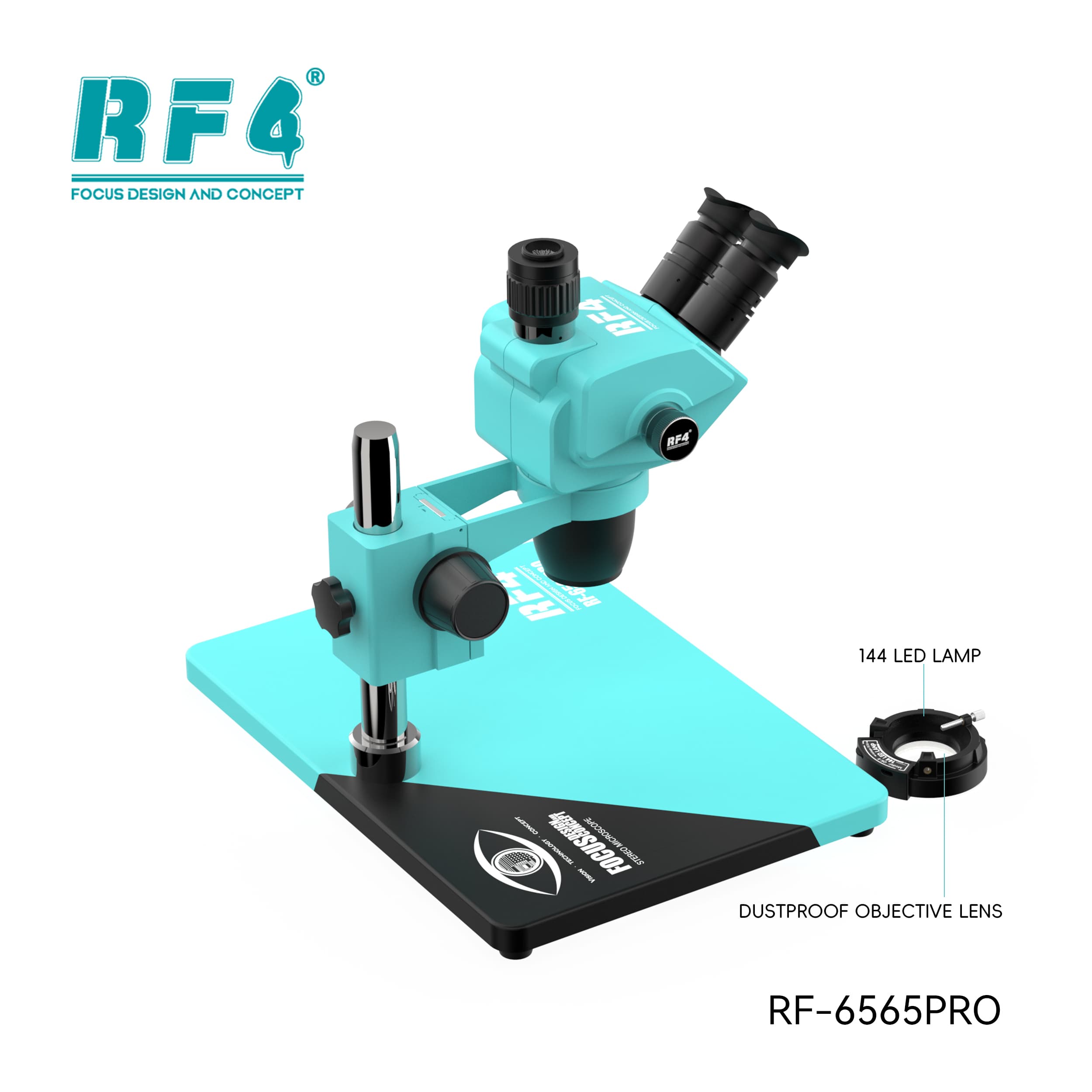 Microscópio Trinocular RF4 RF-6565PRO — detalhe
