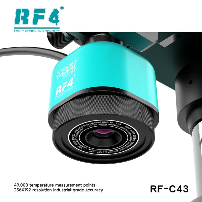 RF-C43 — cabeçote térmico (256×192, 49.000 pontos de medição)