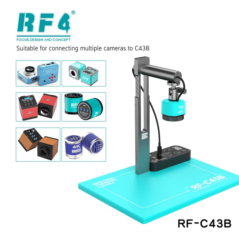 RF-C43B — compatível com diversas câmeras de microscópio