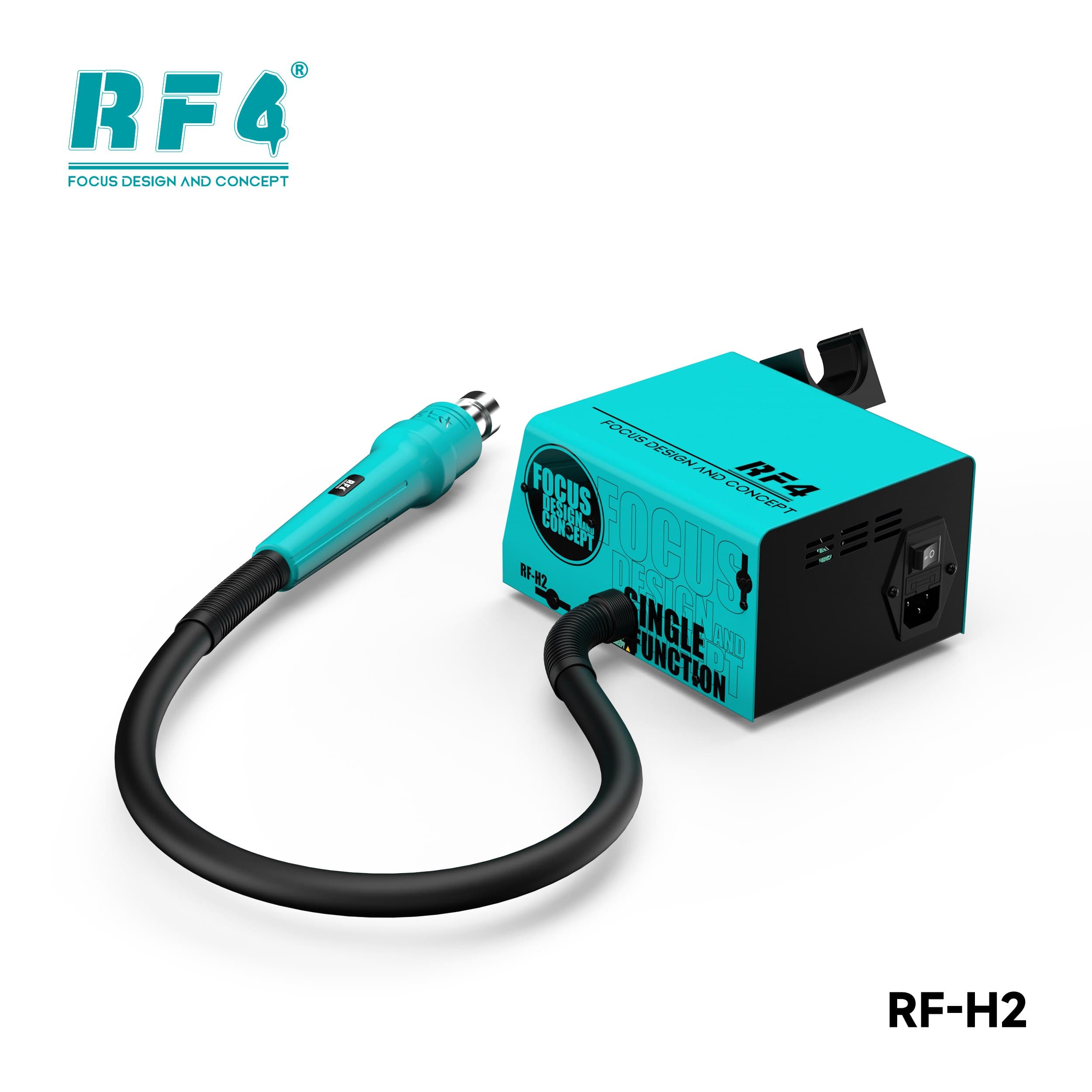 RF4 RF-H2 — traseira com chave liga/desliga e entrada AC