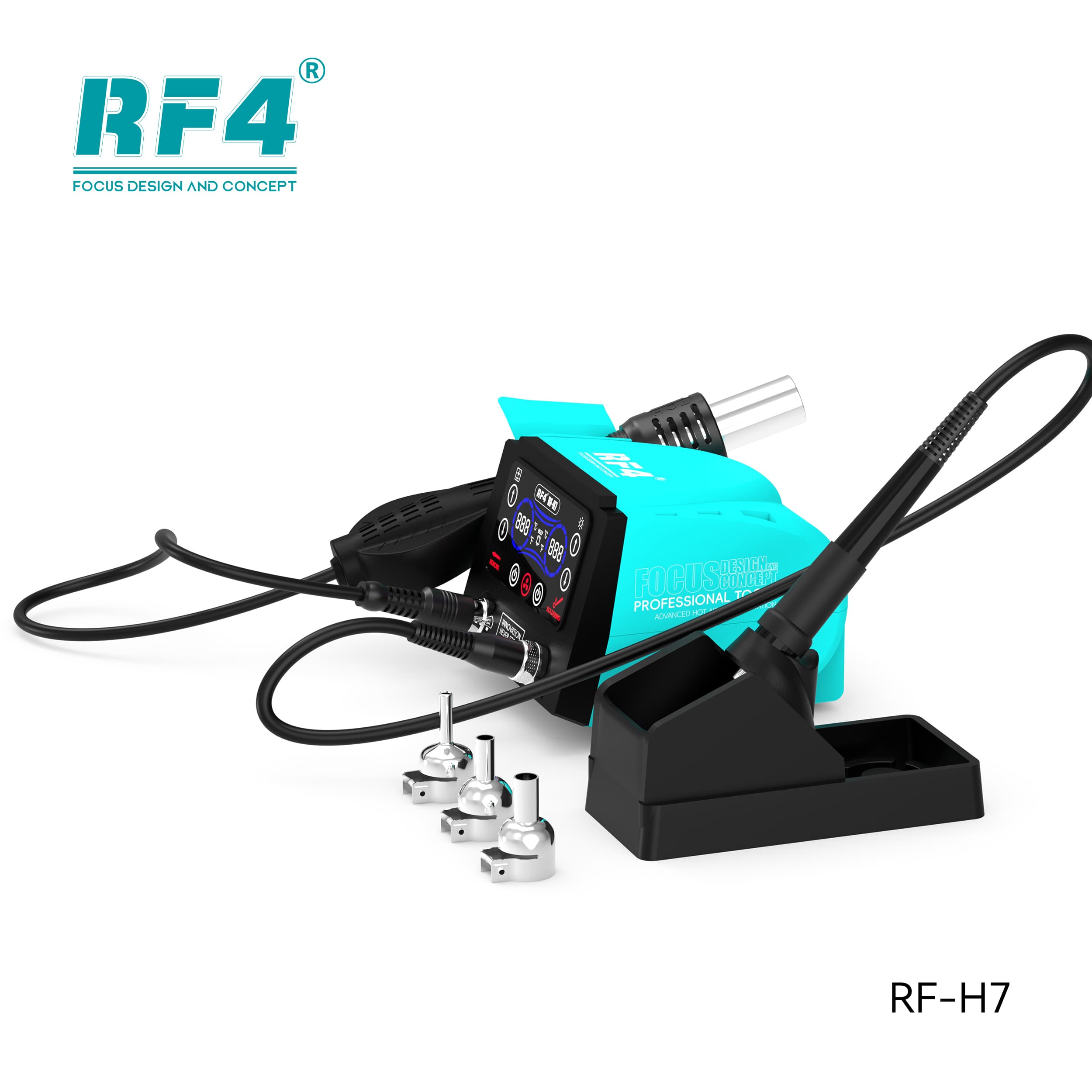 RF4 RF-H7 — soprador de ar quente e bocais inclusos